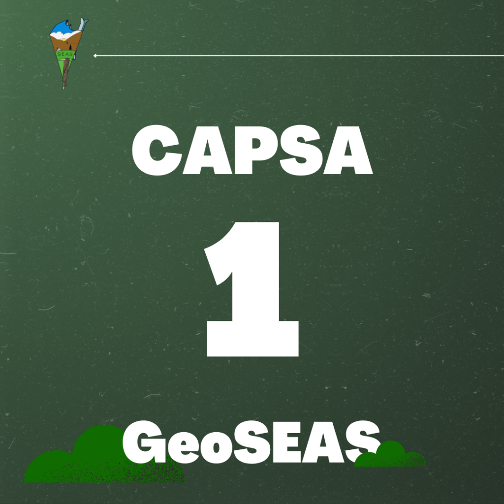 Es mostra una imatge dissenyada, on surt el text "Capsa 1" i el nom de "GeoSEAS"